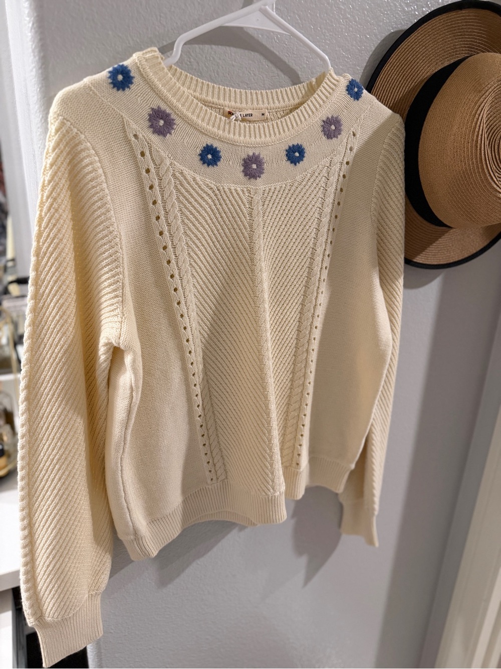 Marine Layer Jada boho floral crewneck sweater NWT M - Picture 7 of 7